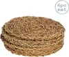 Runde Tischsets aus gewebtem Seegras - 30 cm - 6er-Pack Produktbild-Vorschau 1