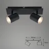 LED Badleuchte Spotleuchte 2xGU10 IP44 5 W schwarz Produktbild-Vorschau 5
