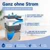 Diagram illustrating how a moisture absorber works, with text explaining the process and product features. Podgląd zdjęcia produktu