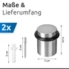 ECENCE Türstopper Boden zum Schrauben 2x Türaufhalter Produktbild-Vorschau 4