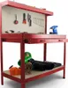 Bituxx Werktisch mit Lochwand und Schublade, Rot, MS-17726 Produktbild-Vorschau 7