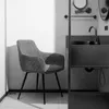 set di 4 sedie da pranzo con braccioli, rivestite in Anteprima dell’immagine prodotto 3