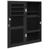 vidaXL Schmuckschrank mit Spiegel Wandmontage Schwarz Produktbild-Vorschau 5