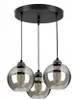 LUXOLAR Deckenleuchte 3 flammig, Led Deckenlampe Schwarz Produktbild-Vorschau 1