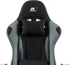 Close-up of the headrest and upper back of a black and gray gaming chair. Náhled obrázku produktu