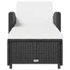 vidaXL Sonnenliege mit Cremeweißer Auflage Poly Rattan Produktbild-Vorschau 3