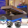 Hydraulická posteľ s čalúnením Flieks 90 x 200 cm s LED Náhľad obrázku produktu 6