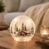 formano LED Deko-Kugel Winterhaus 12 cm Glas Timer Produktbild-Vorschau 9