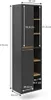 Vicco Badschrank Viola, 50 x 170 cm mit Türen, und offenen Produktbild-Vorschau 3