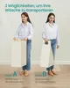 Two women demonstrating two different ways to transport laundry using a collapsible laundry basket. Produktbild-Vorschau