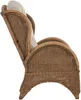 Side view of a wicker armchair with a beige cushion. Produktbild-Vorschau