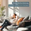 A woman relaxing on a couch with her eyes closed, suggesting comfort and relaxation. Anteprima dell’immagine prodotto