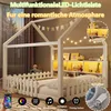Detská posteľ Flieks v tvare domčeka 140 x 190 cm s LED Náhľad obrázku produktu 6