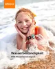 A young girl is playing in the water with a smartwatch on her wrist. Náhled obrázku produktu