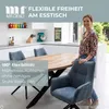 Esszimmerstuhl 4er Set Ginosa blau mit Armlehnen & Produktbild-Vorschau 4