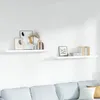 vidaXL Schweberegale 2 Stk. Hochglanz-Weiß 120x23,5x3,8 cm Produktbild-Vorschau 2