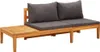 vidaXL 4-tlg. Garten-Lounge-Set mit Dunkelgrauen Kissen Produktbild-Vorschau 5