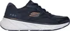 A side view of a blue Skechers athletic shoe. Produktbild-Vorschau