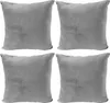 4er Set Samt Soft Solid Dekorative Quadrat Wurf Produktbild-Vorschau 1