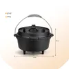 BBQ Feuertopf | Eingebrannter 3,5 L Dutch Oven aus Produktbild-Vorschau 7
