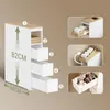 SoBuy Mobile bagno basso Con ruote Bianco stile scandinavo Anteprima dell’immagine prodotto 7