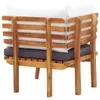 vidaXL Canapé d'angle de jardin avec coussins en bois Voir les images du produit 2