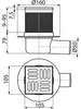 AlcaDrain Bodenablauf 105×105/50 mm mit einem waagrechten Náhľad obrázku produktu 2