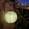 Lanterna LED solare in tessuto, rotonda, verde chiaro - 25 Anteprima dell’immagine prodotto 6