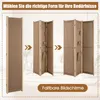 A sequence of images showing a room divider in different folded states, with text overlays. Anteprima dell’immagine prodotto