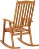 A wooden rocking chair shown from the back. Voir les images du produit