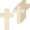 Creative Deco 10 x Dünne Kreuz-Anhängers aus Sperr-Holz | Produktbild-Vorschau 1