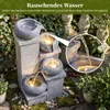 COSTWAY 4-stufiger Springbrunnen, Gartenbrunnen mit LED Produktbild-Vorschau 5