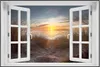 Wallario Wandbild mit Fenster-Illusion: Sonnenuntergang am Produktbild-Vorschau 1