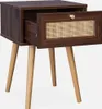 sweeek - 2er-Set Nachttische mit Holzlook und Rohrgeflecht Produktbild-Vorschau 7