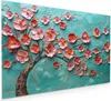 Küchenrückwand Spritzschutz Glas mit Motiv Blütenbaum Kunst Produktbild-Vorschau 1