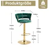 Abrihome Barhocker 2er-Set, Gepolstert Barstühle mit Produktbild-Vorschau 3
