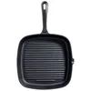 A top-down view of a black cast iron grill pan on a white background. Anteprima dell’immagine prodotto