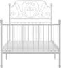 vidaXL Struttura letto in metallo bianco 90x200 cm Anteprima dell’immagine prodotto 2