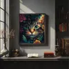 Oh Art! Malen nach Zahlen Tiere – Katze Blumen 50x40 cm – Produktbild-Vorschau 3