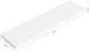 A white shelf with dimensions indicated by red lines and text. Produktbild-Vorschau
