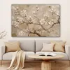 MuchoWow® - Leinwandbilder - Blumen - Modern - Beige - Weiß Produktbild-Vorschau 6