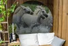 MuchoWow® Gartenposter Outdoor-Poster Rund Pferde - Wasser Produktbild-Vorschau 2