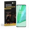 A product box for a screen protector is shown next to a smartphone with a screen protector applied. Produktbild-Vorschau