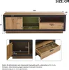 okwish  TV Schrank mit LED,TV-Kommode mit Glasböden und Produktbild-Vorschau 6