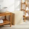 Relaxdays Wäschekorb mit Deckel, Bambus, 90 l, faltbare Produktbild-Vorschau 3