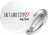Huuraa Button Salt Lake City my love 59mm rund mit Produktbild-Vorschau 1