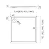 AQUABAD® Duschwanne Basic Smooth White 90x90cm Quadrat Produktbild-Vorschau 4
