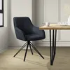 Sedia da pranzo girevole ML-Design, antracite, in tessuto Anteprima dell’immagine prodotto 1