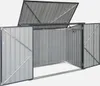 An open metal trash can enclosure with the lid lifted. Anteprima dell’immagine prodotto