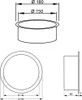 Technical drawing of a circular metal ring with dimensions indicated. Produktbild-Vorschau